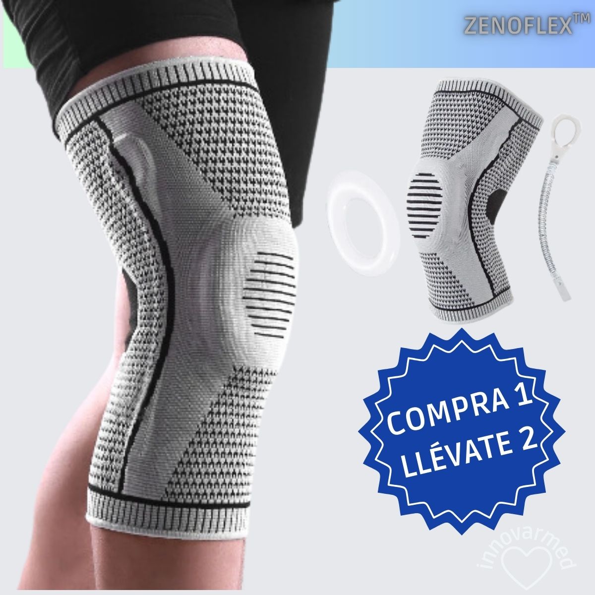 ZenoFlex Knee Brace - 𝘾𝙊𝙈𝙋𝙍𝘼 𝟭 𝙇𝙇𝙀𝙑𝘼 𝟮 