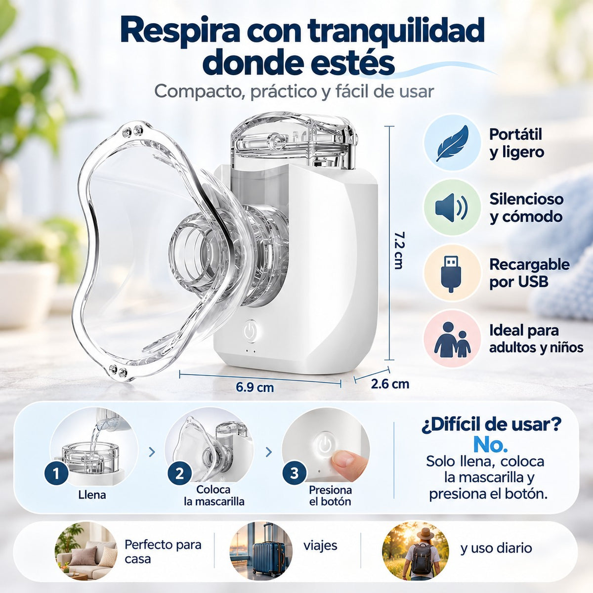 MicroMist - fácil de usar en 3 pasos